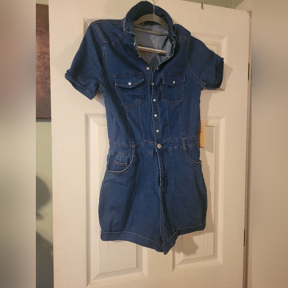 Denim Romper